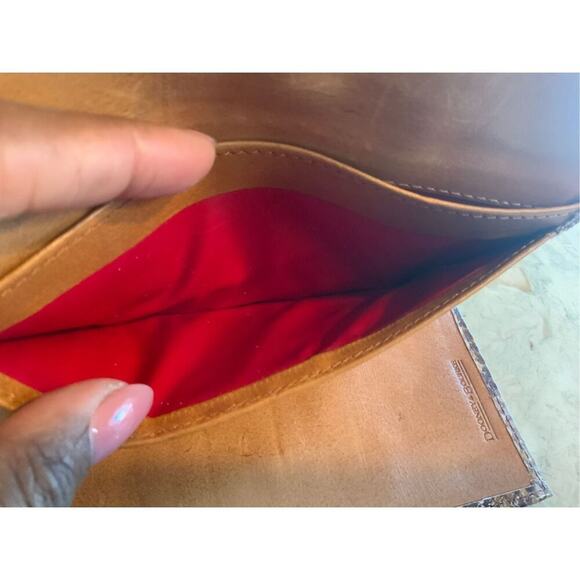 DOONEY & BOURKE Snakeskin Python Leather Envelope Wallet - Picture 7 of 11